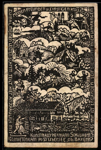 Cartolina artistica dipinta - , a
